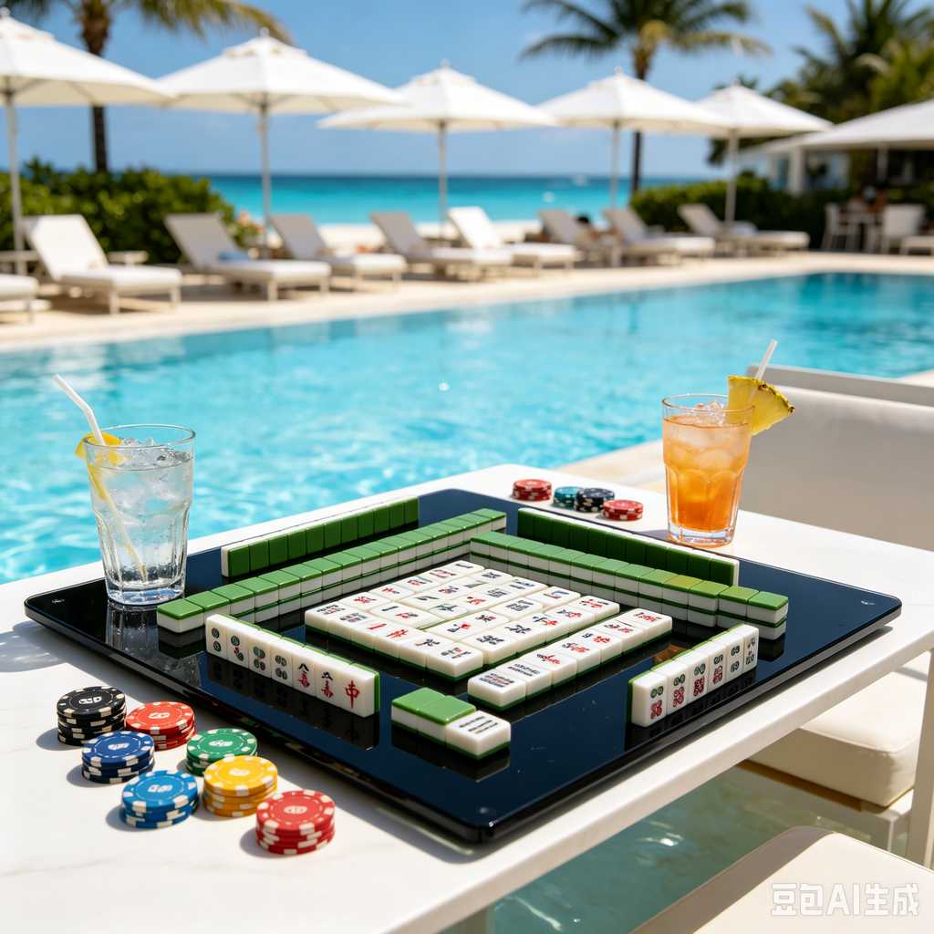 stylish text mahjong set